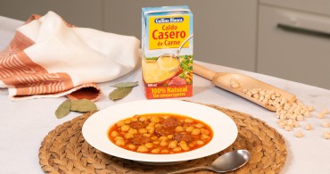 Emplatado con producto garbanzos a la riojana